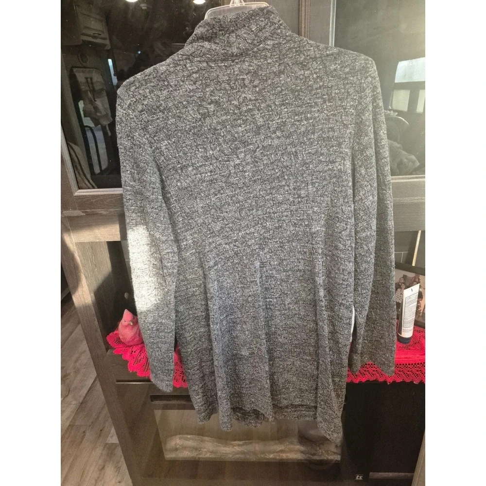 QUIET CONFIDENCE Eileen Fisher Textured Knit Zip Front Long Sleeve Jacket Size S